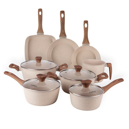 Jogo de Panelas Cozilux Linen Ceramic - Revestimento Cerâmico Antiaderente 8 Peças